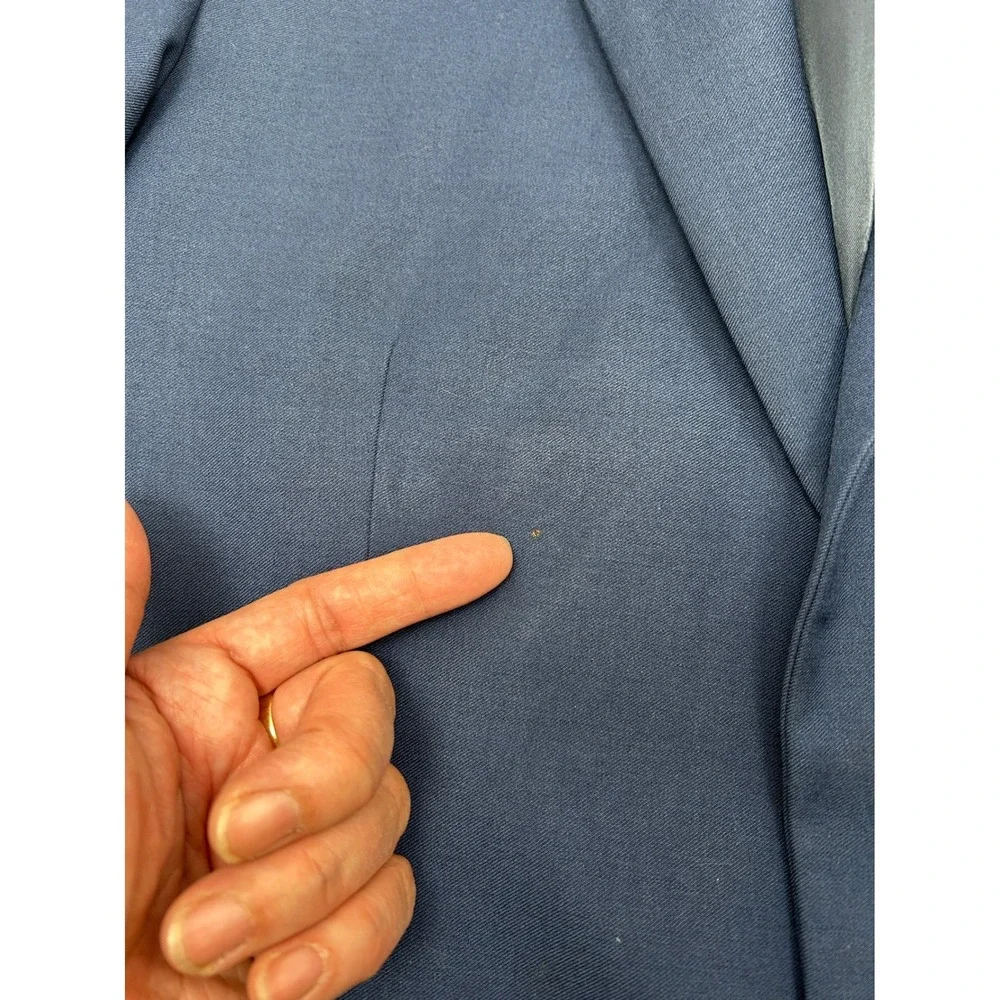 Shades of‎ Grey Micah Cohen Blazer Men's Small Navy Wool Blend Tailored Modern